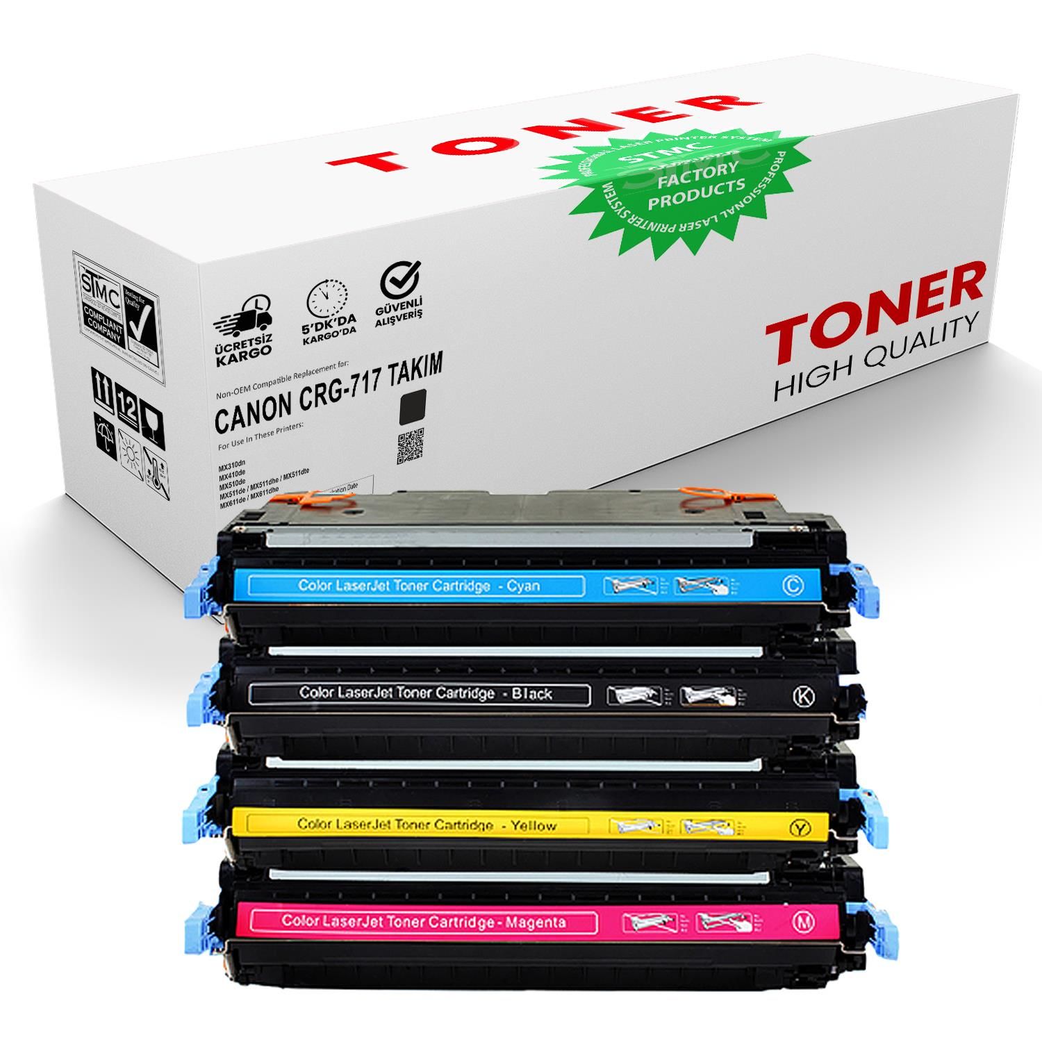 Canon CRG-717 Muadil Takım Toner /WB/I-Sensys MF-8450/MF8450