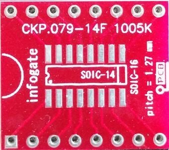 SOIC-8/14/16 > DIP-16 çevirici soket