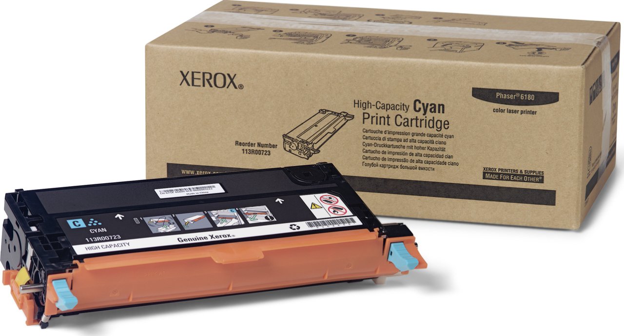 Xerox Phaser 113R00723 Orjinal Mavi Toner Yüksek Kapasite 6180