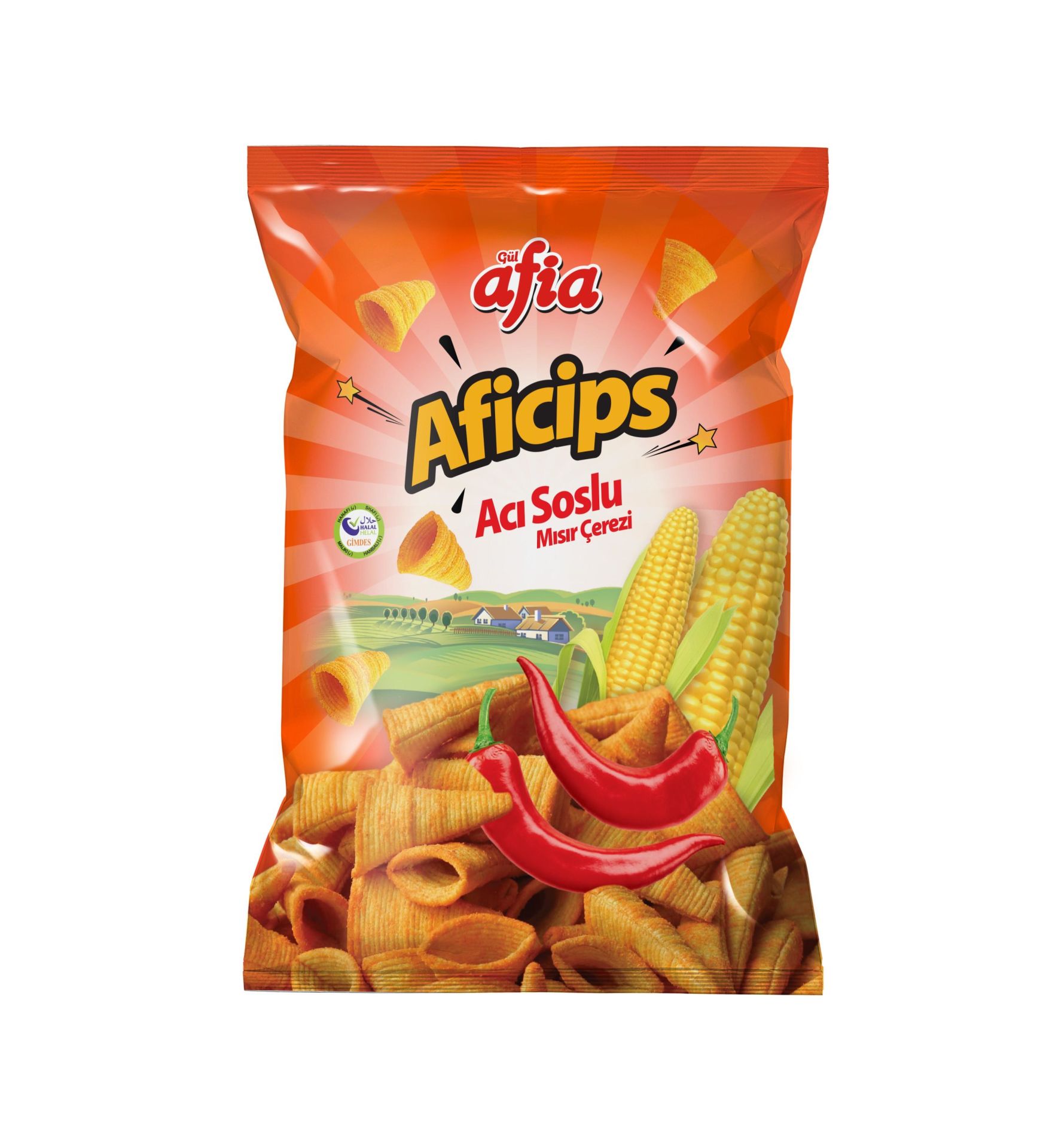 Afia Aficips Acılı Mısır Cips 50 Gr.