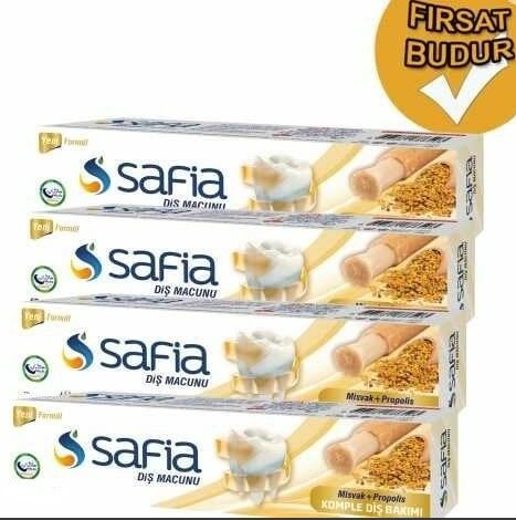 Safia Diş Macunu Misvak + Propolis 100ml 4lü Set