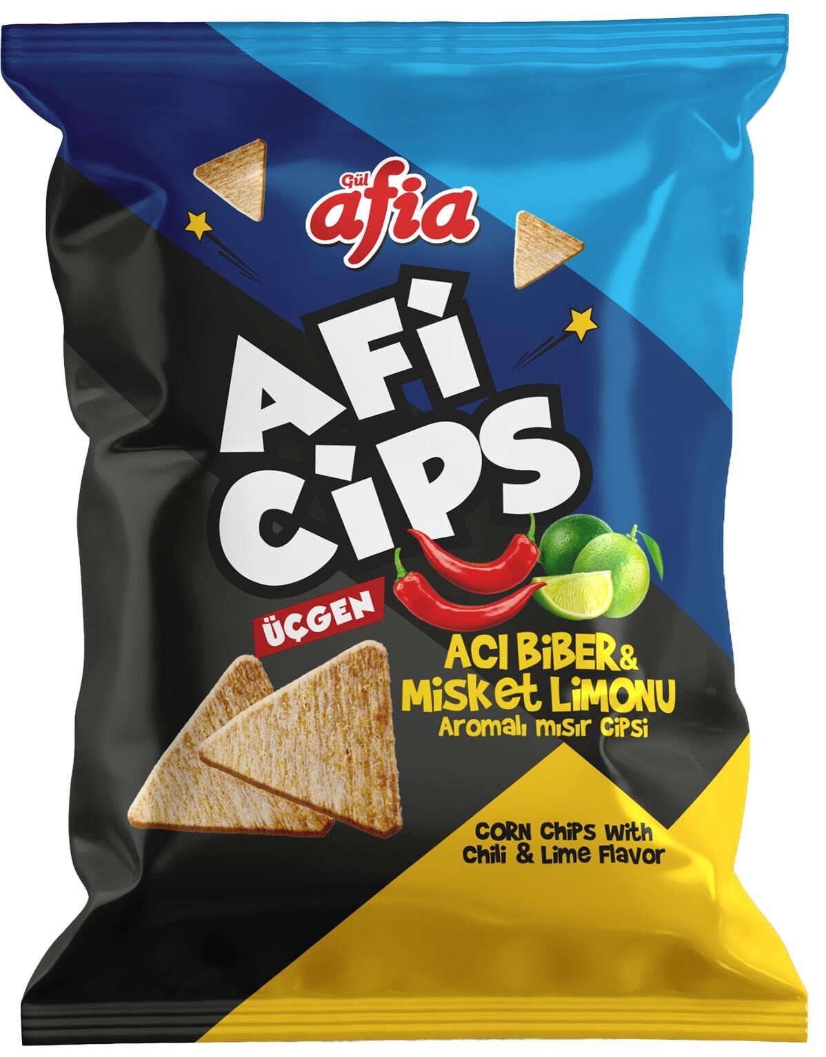 Aficips Acıbiber ve Misket Limonlu Mısır Cips 40 Gr