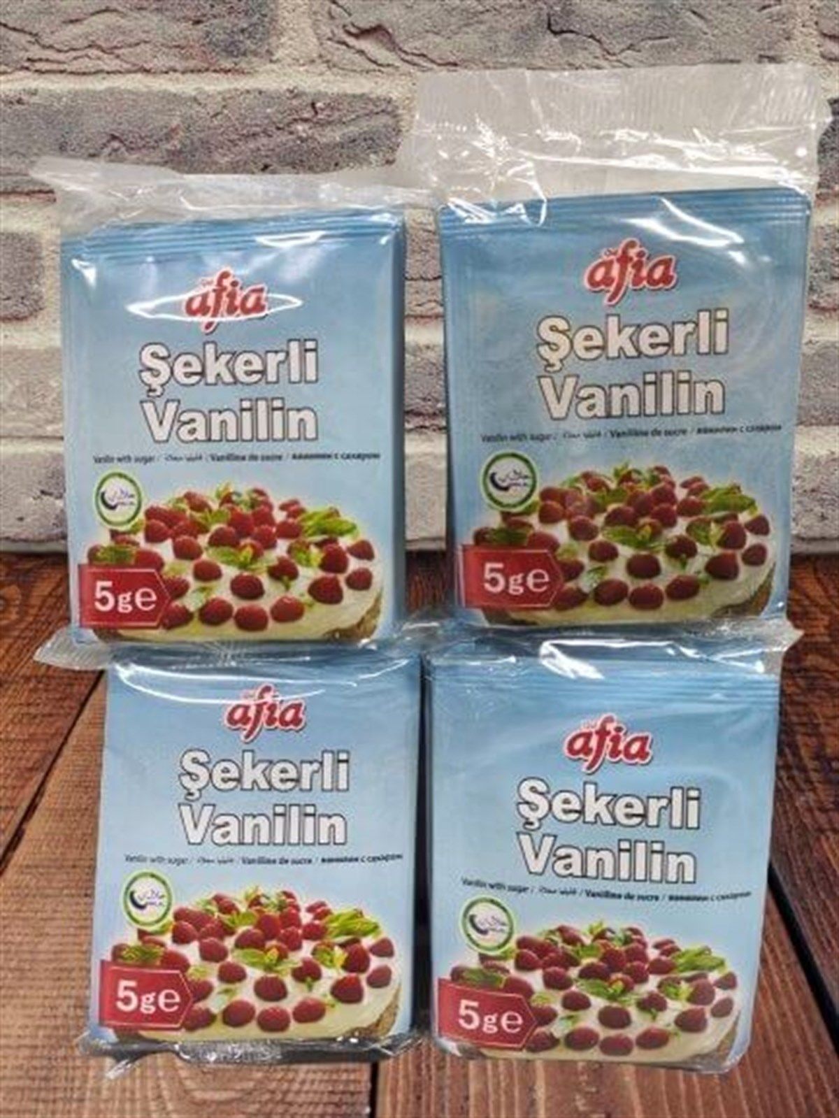 Afia Şekerli Vanilin Poşet 4'lü Set