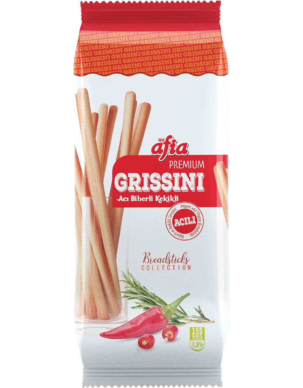 Afia Grissini Acı Biberli 60 Gr