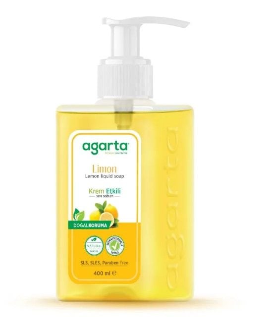 Agarta Doğal Krem Etkili Limon Sıvı Sabun 400ml