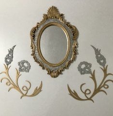 Çiçek Motifli Dekoratif Ayna