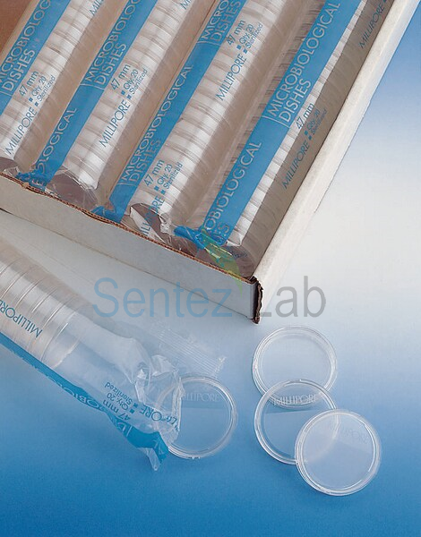 Millipore Enjeksiyon kalıplamalı  aseptik boş steril petri kutusu,47 mm 600 Ad.