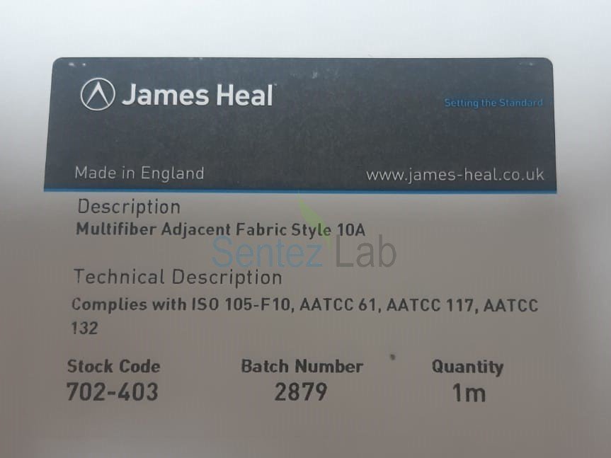 James Heal AATCC Multifibre Test Kumaşı No:10A - 1m - 86 cm 1 Metre