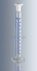 Superior Mezür Cam Karıştırma B Sınıfı Uzun Form Mavi Renk Taksimatlı Kapaklı Şilifli 10/19 10 ml 1 Adet