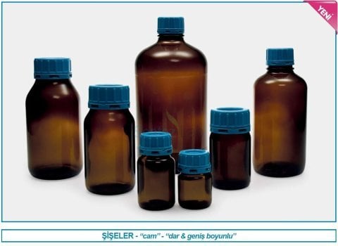 İSOLAB 061.46.901 şişe - cam - sıvı maddeler için - 1000 ml
