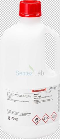 Fluka 33665 Buffer Solution  pH 4  Red Colored, Citric Acid / Sodium Hydroxide / Sodium Chloride Solution, With Fungicide  1 L