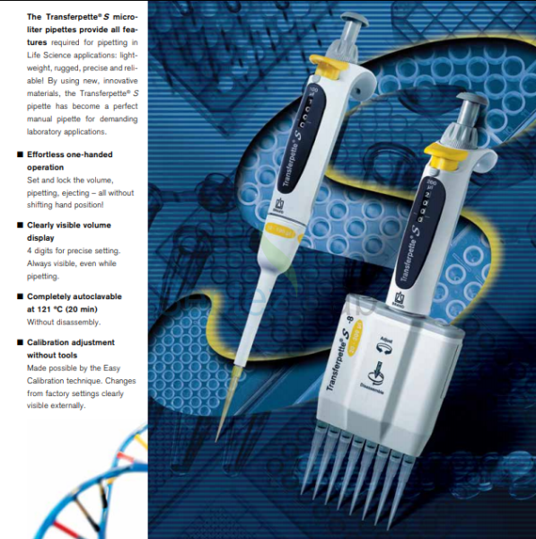 Brand Transferpette® S 0,5 - 10 µl Ayarlanabilir Otomatik Pipet