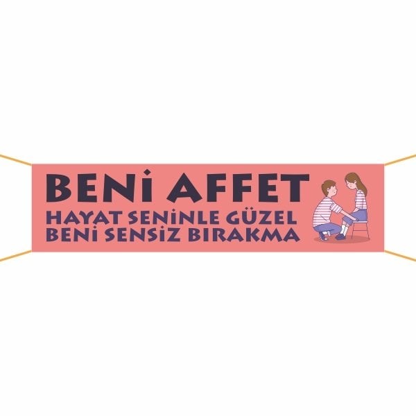 Beni Affet Pankart-10 75x300 cm