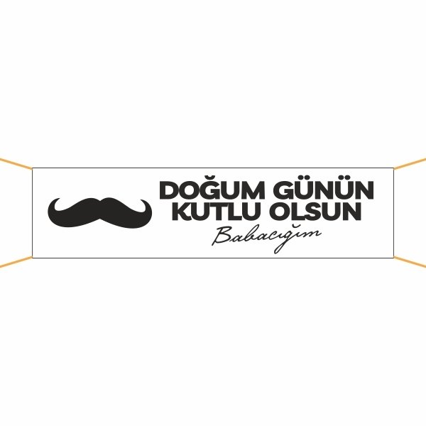 Doğum Günü Pankartı (Babacığım)-7 75x300 cm