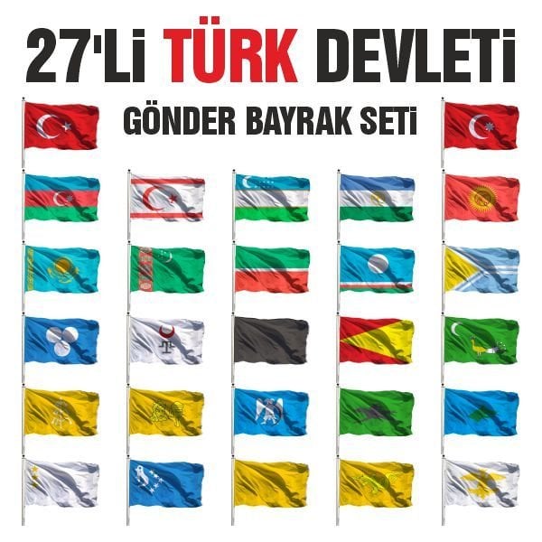 27'li Türk Devletleri Seti 100X150