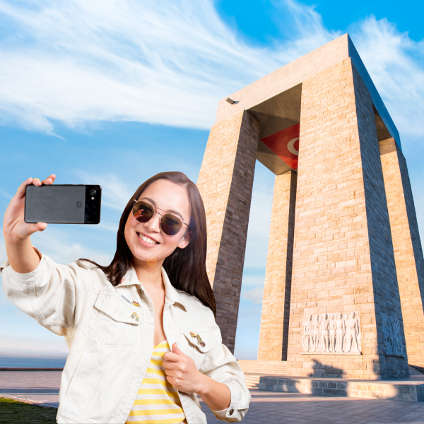 Selfie Şehitler Abidesi Kumaş Pankart 150x250 cm