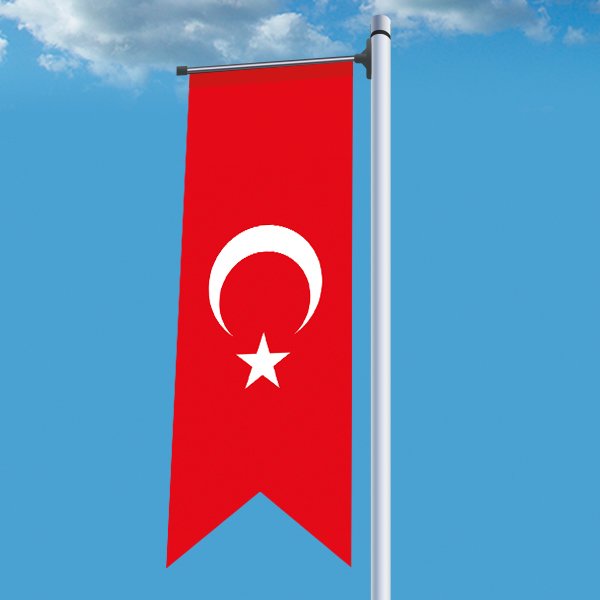 Alpaka Kırlangıç Türk Bayrağı 50X150 cm