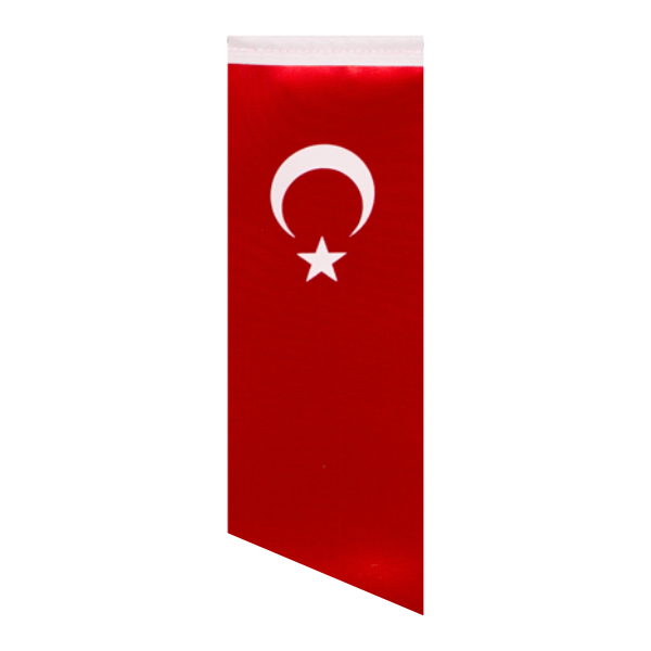 Yan Kesim Türk Masa Bayrağı (Direksiz) 8,5x25 cm-10 adet