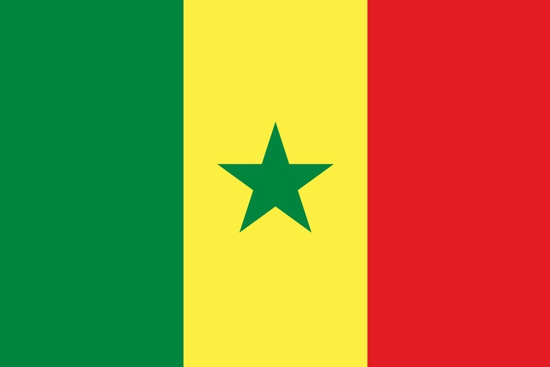 Senegal 15x22,5 Masa Bayrağı (Direksiz)