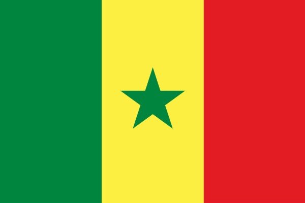 Senegal 15x22,5 Masa Bayrağı (Direksiz)