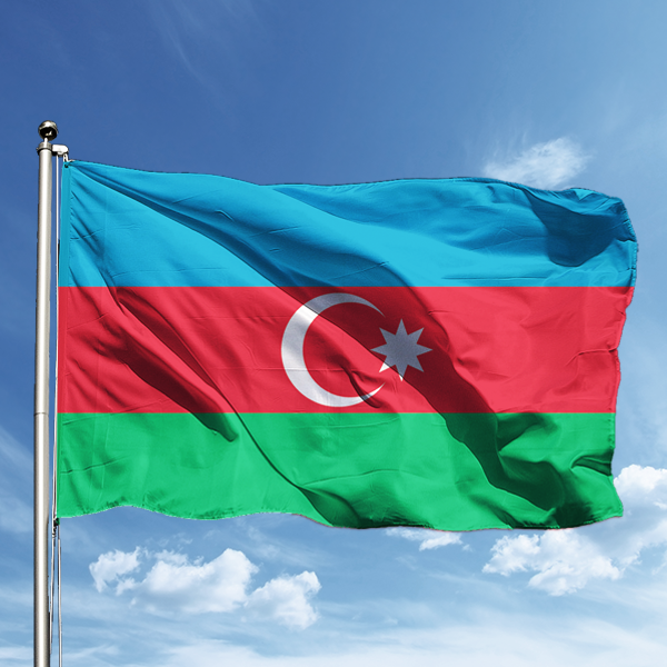 Azerbaycan Bayrağı 50x75 cm