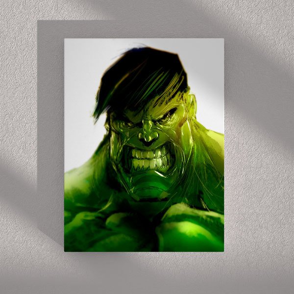 Hulk Karikatür Kanvas Tablo 30x45 cm