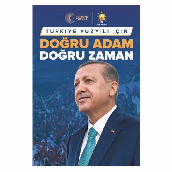 Recep Tayyip Erdoğan Kumaş Seçim Posteri 300x450 cm