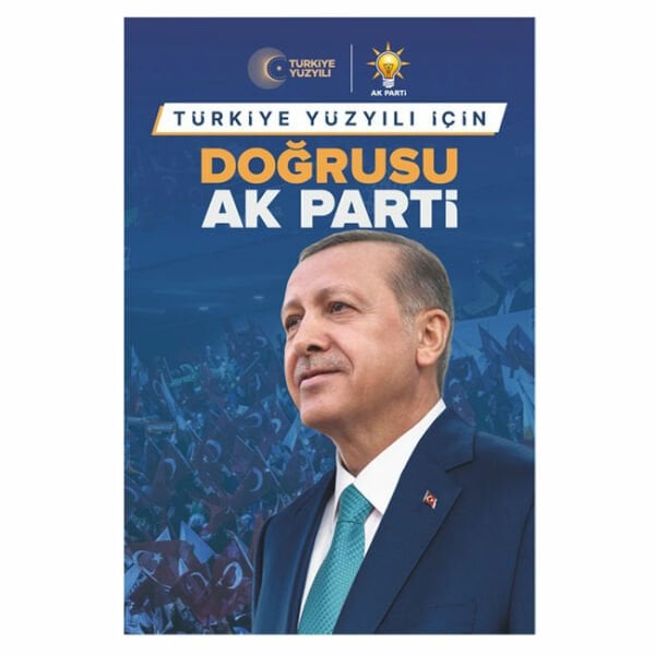 Recep Tayyip Erdoğan Kumaş Seçim Posteri 100x150 cm