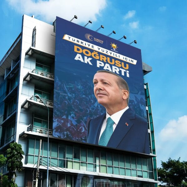Recep Tayyip Erdoğan Kumaş Seçim Posteri 200x300 cm