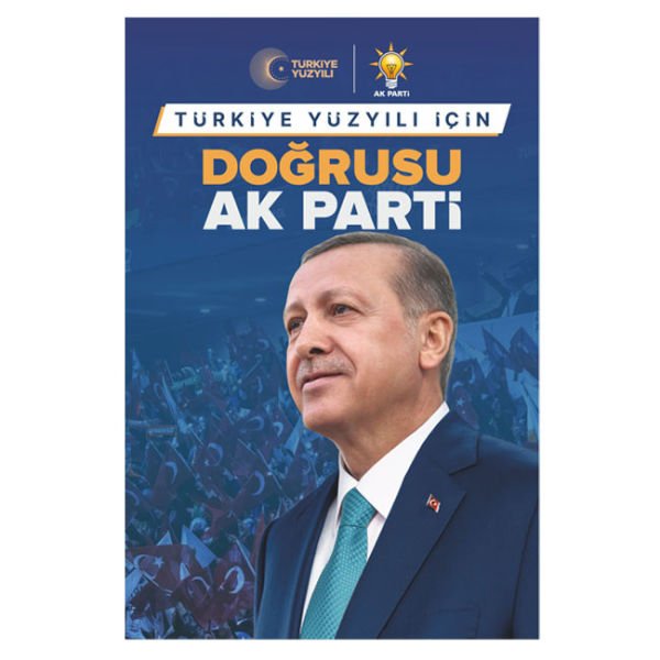 Recep Tayyip Erdoğan Kumaş Seçim Posteri 300x450 cm