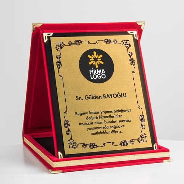 Kırmızı Kadife Plaket-0001