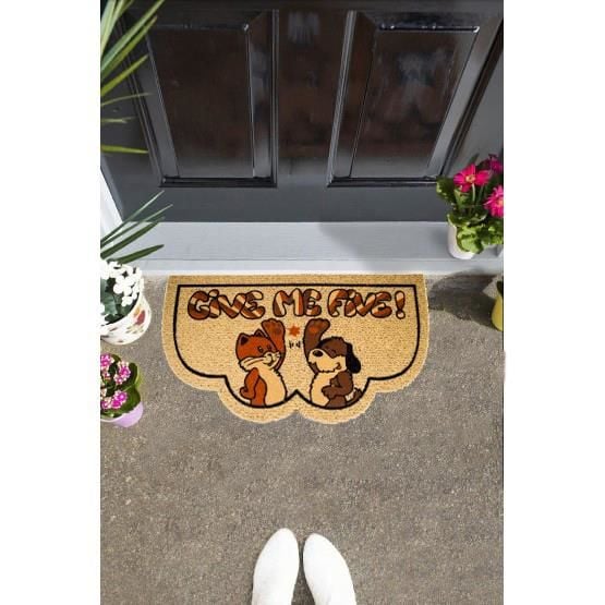 Giz Home İtalyan Kokardo Kapı Paspası 40X70 Sevimli Kedi Köpek
