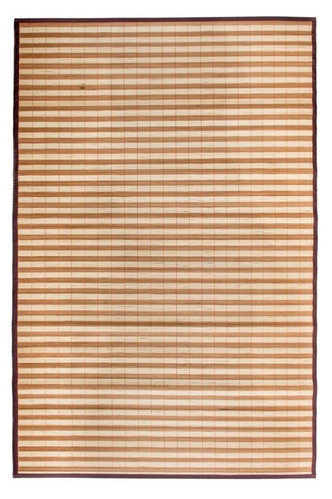 Giz Home Bambu Kilim Kahve Çizgili