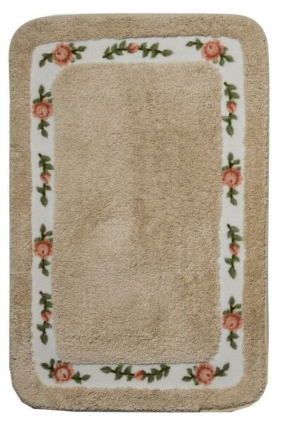 Giz Home Gül Banyo Paspası 80X150 Beige