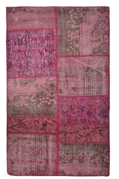 Giz Home Anadolu Patchwork El Örgüsü Halı 160X230 Pembe