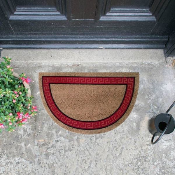 Giz Home İtalyan Kokardo Kapı Paspası 40X70 Y.Ay Kırmızı Bordür