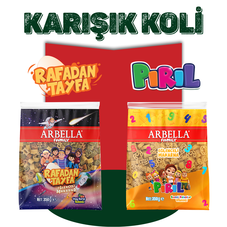 Arbella Uzay Sevimli Rakamlar 2'li Karma Koli 24x350g