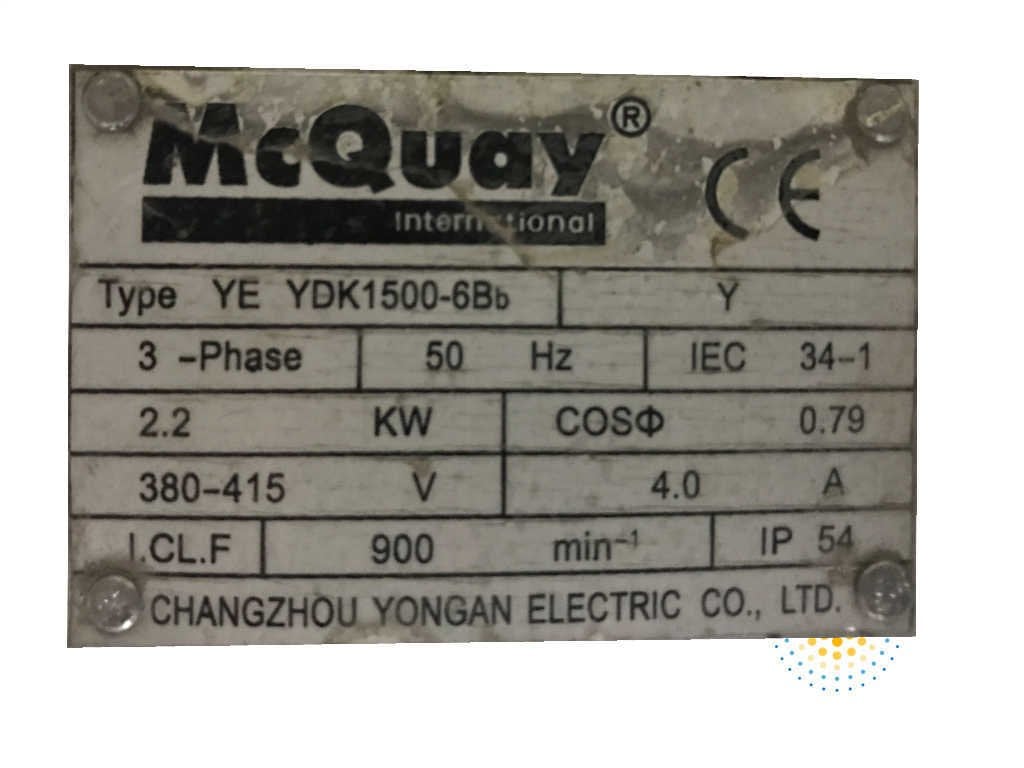 McQuay YE YDK 1500-6B Fan