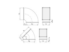 Dikdörtgen Hava Kanalı 90°Dirsek