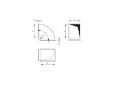 Dikdörtgen Hava Kanalı 45°Dirsek