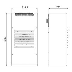 PROTHERM Outdoor CVO05002208000 550-580  (W) 230-1-50/60 (V-ph-Hz) 636 x 314,5 x 233  (mm) HxWxD