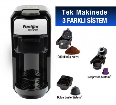 FANTOM MIXPRESSO KS-1450 SİYAH MISSCOFFEE ESPRESSO KAPSUL KAHVE MAKİNESİ