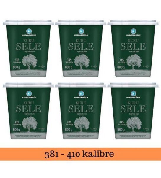 6 ADET MARMARA BİRLİK 800 G. KURU SELE LÜKS ZEYTİN LKS(3XS) 1 KOLİ