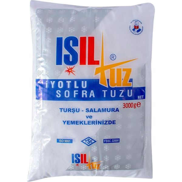 IŞIL TUZ 3 KG İYOTLU SOFRA TUZU