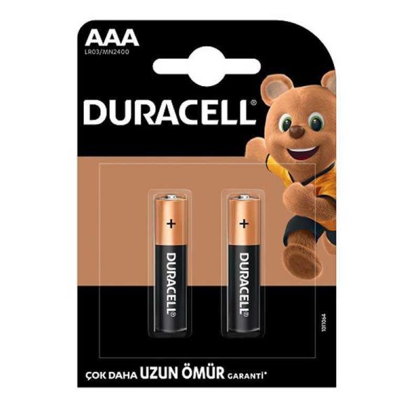 DURACELL İNCE KUMANDA PİL 2 Lİ AAA