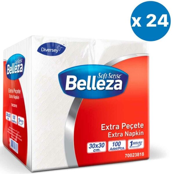 BELLEZA extra 30*30 pk:100 lü PEÇETE KOLI 24 PK. DİVERSEY 70023818