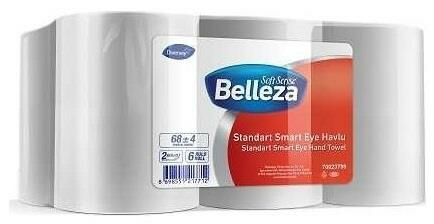 BELLEZA STANDART SMART EYE 21,2 CM HAREKETLİ HAVLU 4 KG. 6*68 M. DİVERSEY 70023799