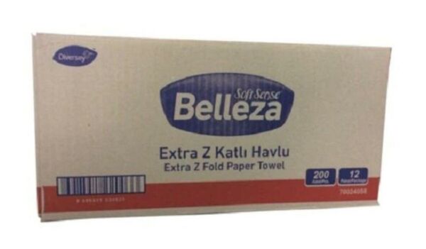 BELLEZA Z HAVLU PK : 150'LI KOLI : 12 PK  20*24 CM. DİVERSEY 70024059