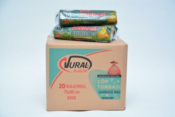 VURAL & YENER BATTAL B300 ÇÖP TORBASI 75*90 300 G KOLI 20*10 LU