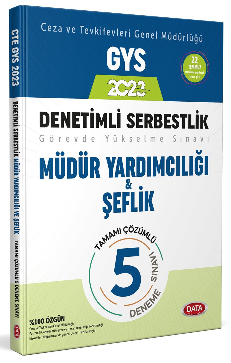 Ceza ve Tevkifevleri Denetimli Serbestlik Müdür Yardımcılığı ve Şeflik GYS Tamamı Çözümlü 5 Deneme Sınavı